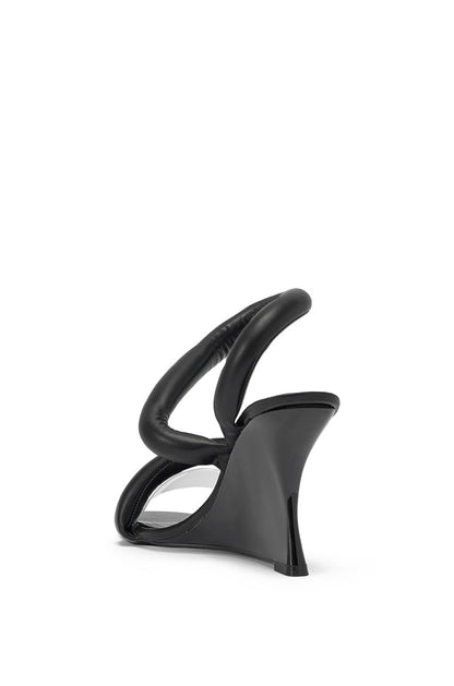 AKIRA MINORU BLACK WEDGE SANDAL