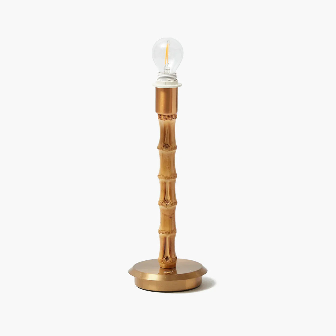 Bamboo Rechargeable Lamp with Green Seagrass Shade (20cm)