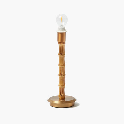 Bamboo Rechargeable Lamp with Green Seagrass Shade (20cm)