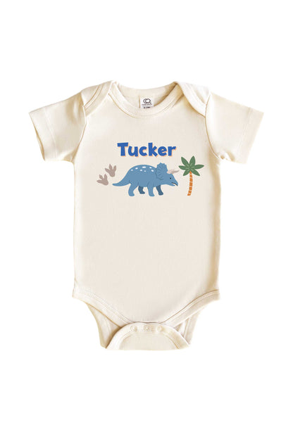 Personalized Little Fossil Neutral Graphic Bodysuit & Kids Tee | Natural