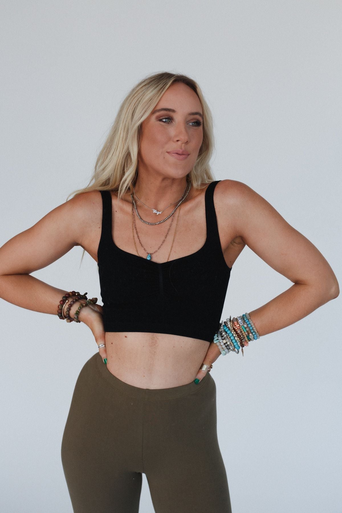 All For One Ribbed Bralette - Black - Pre Order