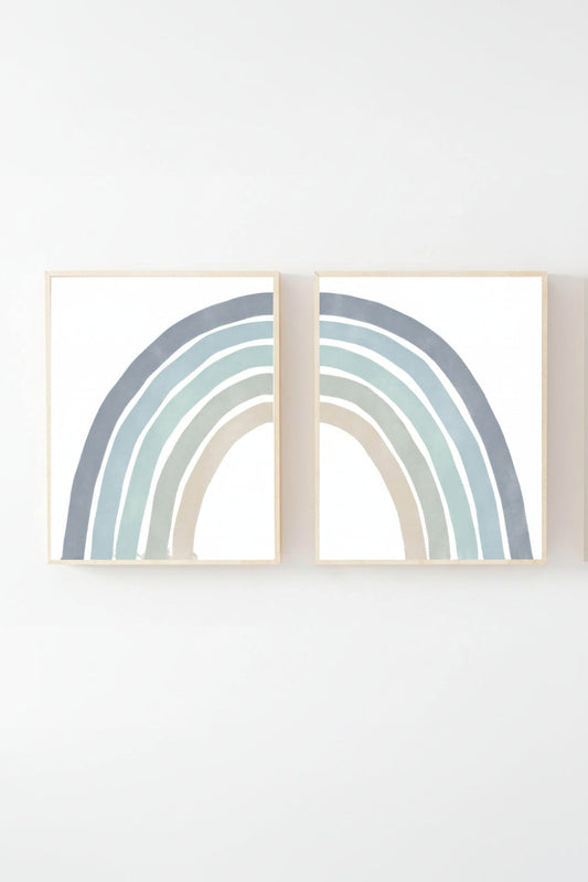 Boy Rainbow Bundled Digital Nursery Art