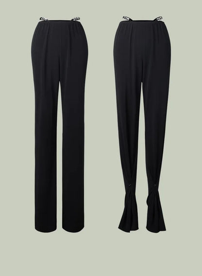 Latin Dance Pants Women 2 ways to Wear Fashion Latin Dancing Practice Trousers Comfortable Stretchy Fabric ZYMdancestyle #2378