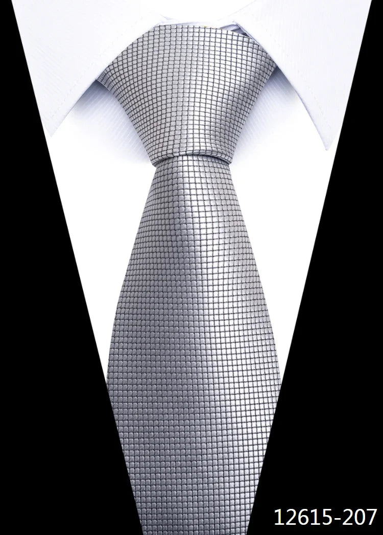 Tie For Men Newest design Luxurious 7.5 cm Necktie Shirt Accessories Striped Dark Red Man's New Year's Day