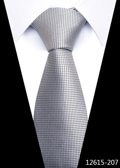 Tie For Men Newest design Luxurious 7.5 cm Necktie Shirt Accessories Striped Dark Red Man's New Year's Day