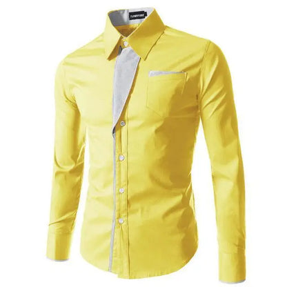 20224Hot Sale New Fashion Camisa Masculina Long Sleeve Shirt Men Slim fit Design Formal Casual Brand Male Dress Shirt Size M-4XL