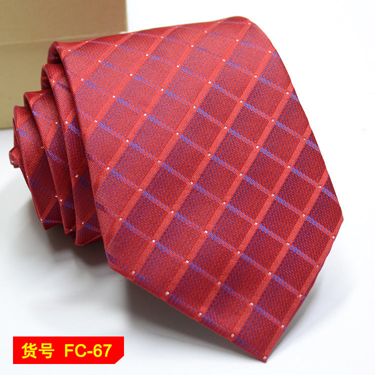 67 Styles Men's Ties Solid Color Stripe Flower Floral 7-8cm Jacquard Necktie Accessories Daily Wear Cravat Wedding Party Gift