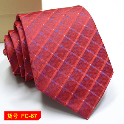 67 Styles Men's Ties Solid Color Stripe Flower Floral 7-8cm Jacquard Necktie Accessories Daily Wear Cravat Wedding Party Gift