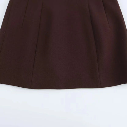 KONDALA 2026 Spring Summer Elegant Valentine‘s Day Suits Fashion Shrug Pockets Blazers Elegant Zipper Skirts Chic Baggy Pants