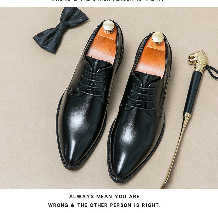 Men's Dress Shoes Party Formal Oxford Leather Shoes Men Classic Casual Business Leather Shoes Man Wedding Social Leather Shoes