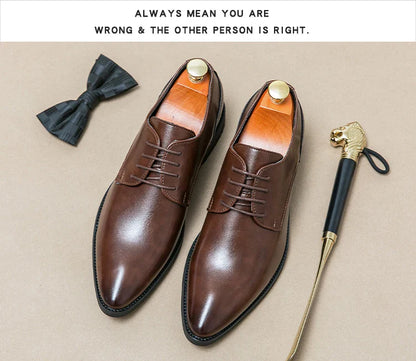 Men's Dress Shoes Party Formal Oxford Leather Shoes Men Classic Casual Business Leather Shoes Man Wedding Social Leather Shoes