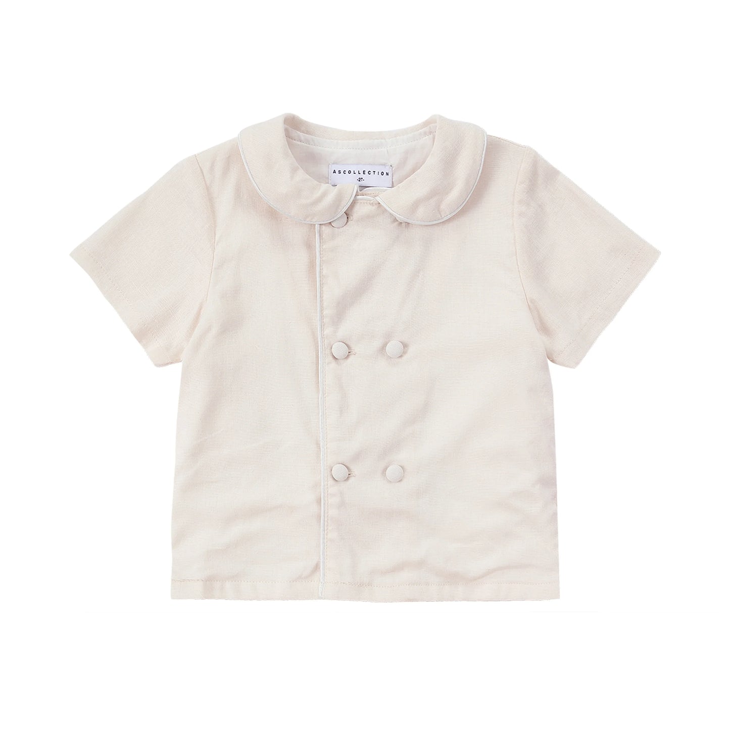 AS Linen Embroidery Collection 25SS Familly Match Clothing Set Girls Linen Dress Boy Shirt and Shorts