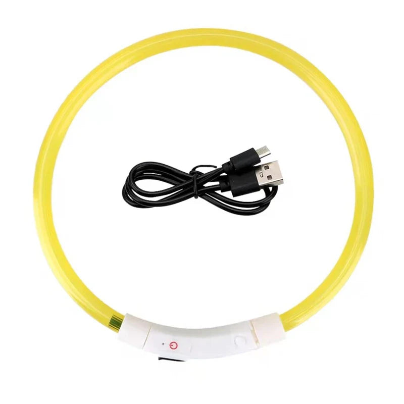 Dog Luminous Charge Collar Led Usb Cat Dogs Collars 3 Modes Detachable Night Led Glow Dog Loss Prevention Collar Pet Accessories