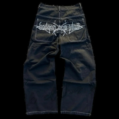 High-quality New Jeans Y2K Street Popular Multicolor U Brand Retro Wide-leg Pants Unisex Casual Loose Joker Couple Jeans Pants