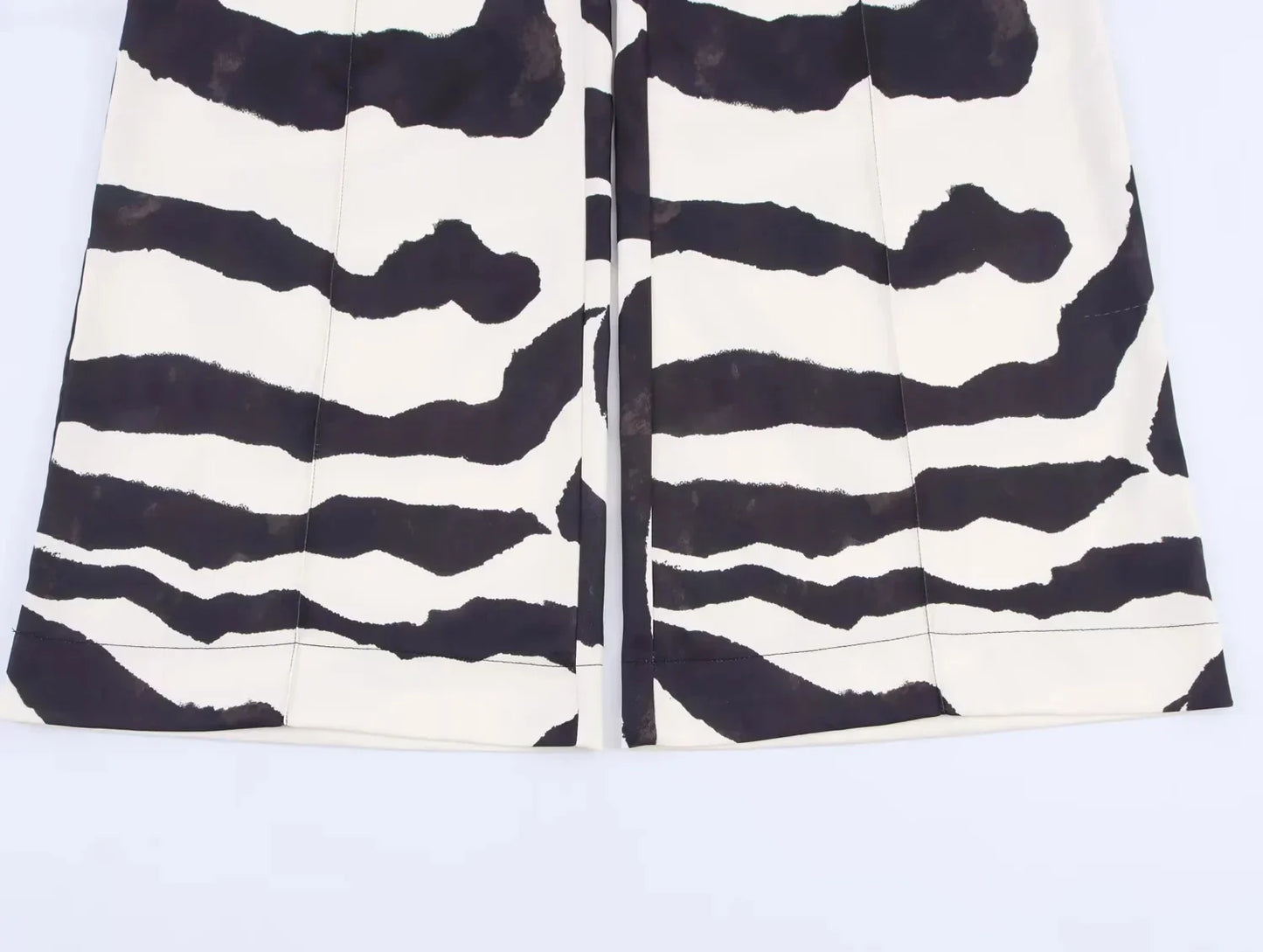 KONDALA Vintage Zebra Print Women Suits V Neck Oversized Long Blazer High Waist Wide Leg Pants Fashion 2025 Fall Streetwear Suit