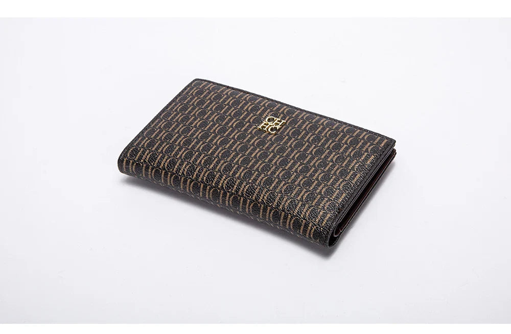 CHCH-Women's Cartoon Printing Long Wallet Retro Classic Wallet PVC Material Fashion Simple Large Capacity Bags