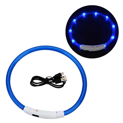 Dog Luminous Charge Collar Led Usb Cat Dogs Collars 3 Modes Detachable Night Led Glow Dog Loss Prevention Collar Pet Accessories