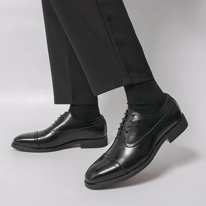 Classic Office Dress Shoes Trend Casual Business Oxford Shoes For Men Social Wedding Brogues Social Leather Shoes Male