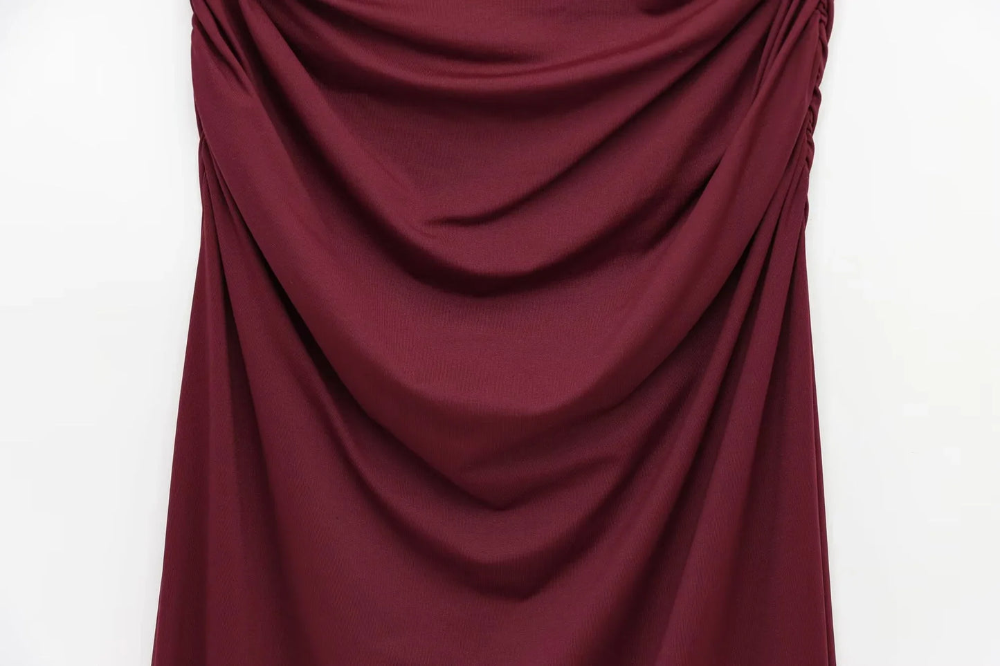 Spring Women's French Evening Dress With Pleated Embellished Waistband Long Sleeved V-neck And Elegant Dress