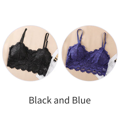 1/2 Pcs Sexy Bra Women Lace Bralette Sexy Lingerie Underwear Wireless Padded Seamless Bra Ultra Strap Padded Bras for Women