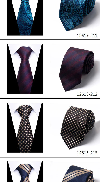 Hot Sale Brand New Style Tie Blue Golden Stripe Suit Accessories Necktie Men Gravata Fit Wedding Holiday Present