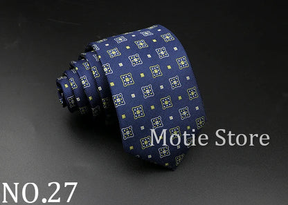 New Style Fashion Jacquard Floral Paisley Necktie Polyester Male Narrow Red Blue Tie Suit Shirt Gift For Men Accessory Gravatas