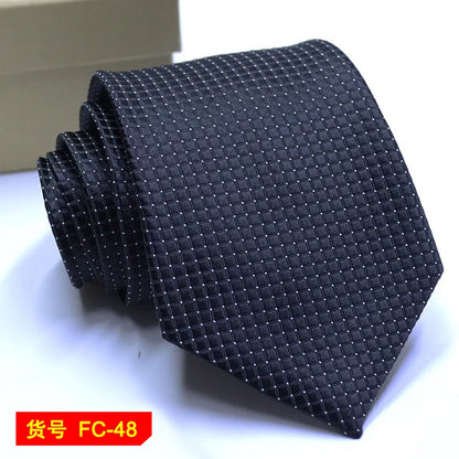67 Styles Men's Ties Solid Color Stripe Flower Floral 7-8cm Jacquard Necktie Accessories Daily Wear Cravat Wedding Party Gift