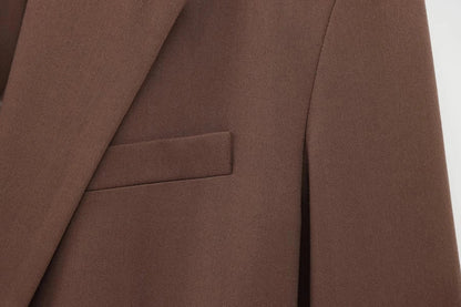 KONDALA Office Lady Casual Chic Solid Women Suit Single Button Sashes Loose Blazer Zipper Pants Fashion 2025 Autumn Winter Sets