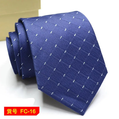 67 Styles Men's Ties Solid Color Stripe Flower Floral 7-8cm Jacquard Necktie Accessories Daily Wear Cravat Wedding Party Gift