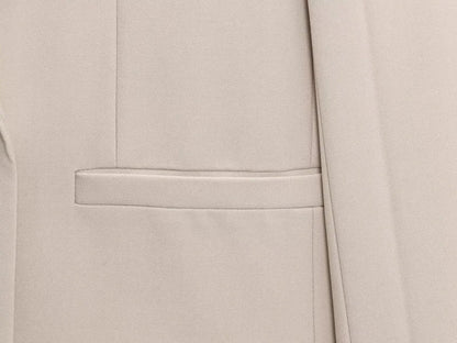 ETJ 2025  Women's Spring New suit Set with shoulder padded double-breasted blazer & high-waisted pleated wide-legged pants