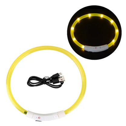 Dog Luminous Charge Collar Led Usb Cat Dogs Collars 3 Modes Detachable Night Led Glow Dog Loss Prevention Collar Pet Accessories