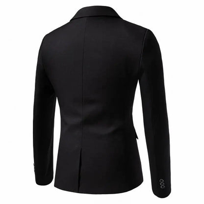 Spring Autumn Men's Single Button Slim Fit Blazers Smart Casual Turn-Down Collar Suit Jacket Men Formal Wedding Blazers Outwear