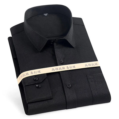 2024 Men's Long-sleeved Plaid Casual Shirts Fashion Classic Striped Business Social Dress Shirts Breathable Cotton Men Blousers