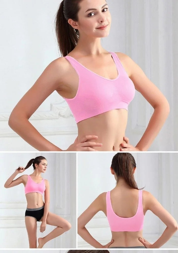 Sexy women push up  BREAST   bra big size backless  bras plus size wireless brassiere breathable seamless bra 1pcs wfws01