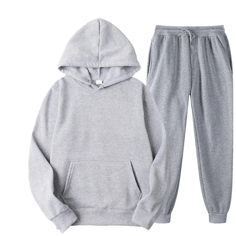 2024 New Autumn and Winter Men's and Women's Sweater Set KING QUEEN Loose Relaxed Hooded Print Couple Set