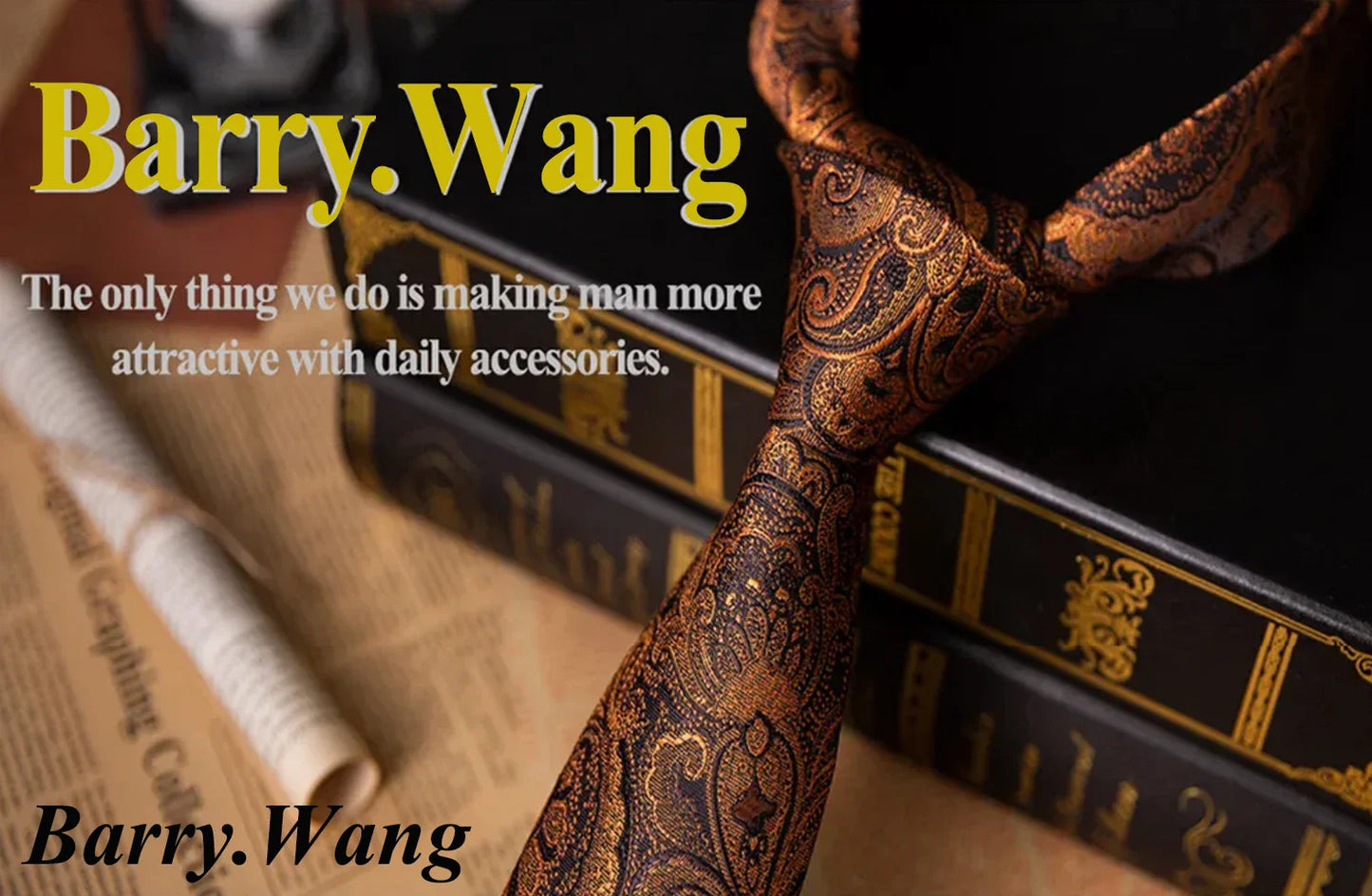 Barry.Wang Black White Gray Silver Silk Men Tie Handkerchief Cufflinks Set Jacquard Necktie for Male Wedding Business Party Gift