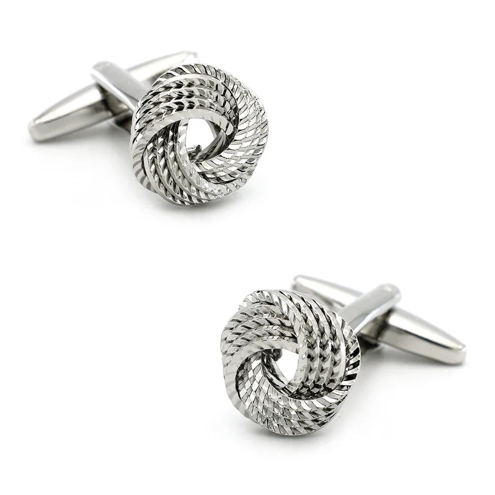 iGame Fashion Knot Cuff Links Quality Brass Material Woven Ball Design Cufflinks For Wedding  Men