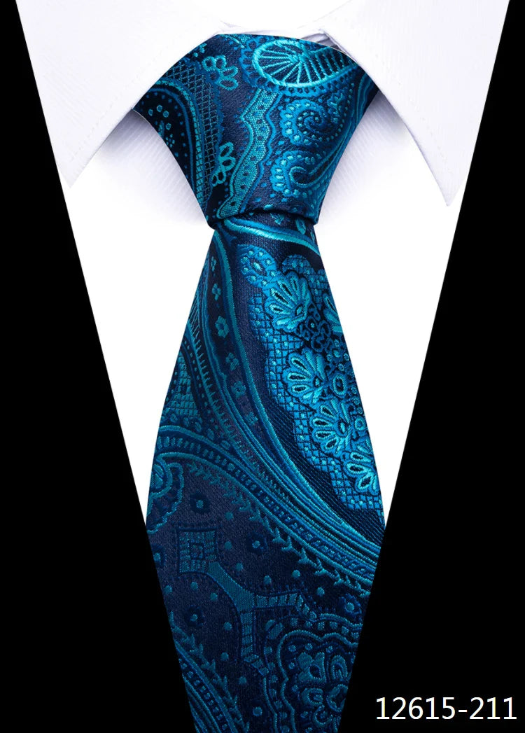 Tie For Men Newest design Luxurious 7.5 cm Necktie Shirt Accessories Striped Dark Red Man's New Year's Day