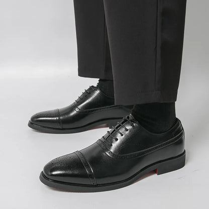 Classic Office Dress Shoes Trend Casual Business Oxford Shoes For Men Social Wedding Brogues Social Leather Shoes Male