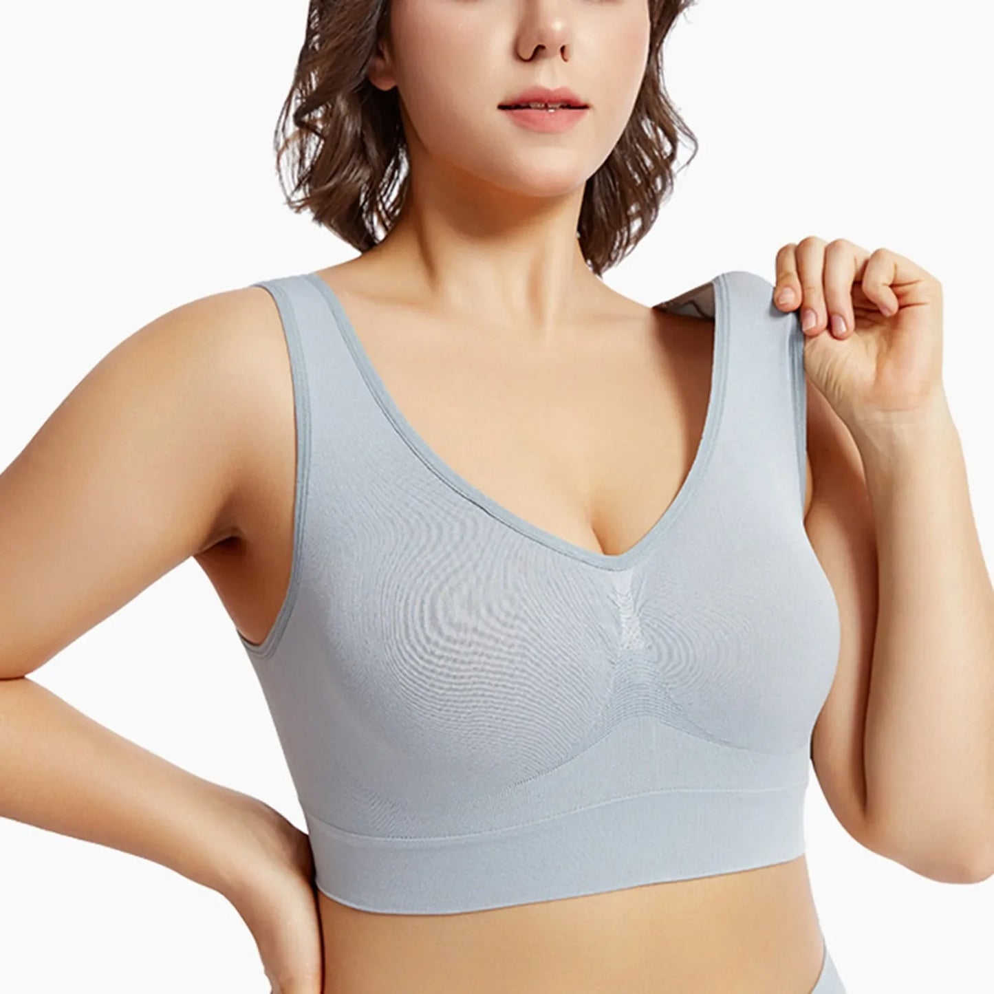 S-5XL Seamless Bras For Women Push Up Hollow Breathable Sports Bra Female Unwired No Pads Crop Top Girls Sexy Lingerie Brassiere