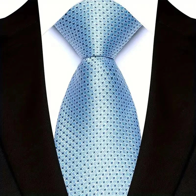 Luxury 8CM Mens Ties Polka Dot Necktie Formal Classic Business Necktie Jacquard Woven Neck ties For Men Groom Wedding Party