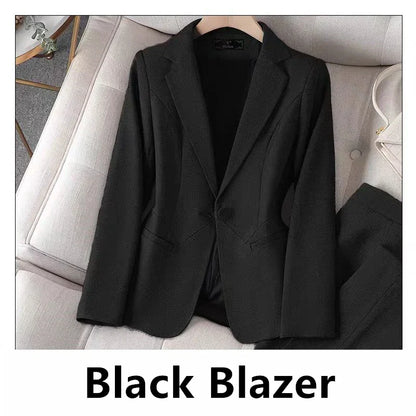 Naviu New Fashion Women Pant Suit Formal Business Slim Blazer and Trouser Set Office Ladies Uniform Work Wear