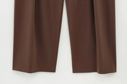 KONDALA 2026 Spring Office Lady Elegant Brown Women Suit Fashion Casual Sashes Oversized Shrug Blazer Chic Zipper Long Pant