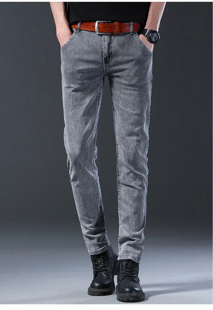 2024 New Men Spring and Autumn Korean Version Comfort Men Stretch Youth Slim Fashion  Skinny Jeans Pants Designer Clothes