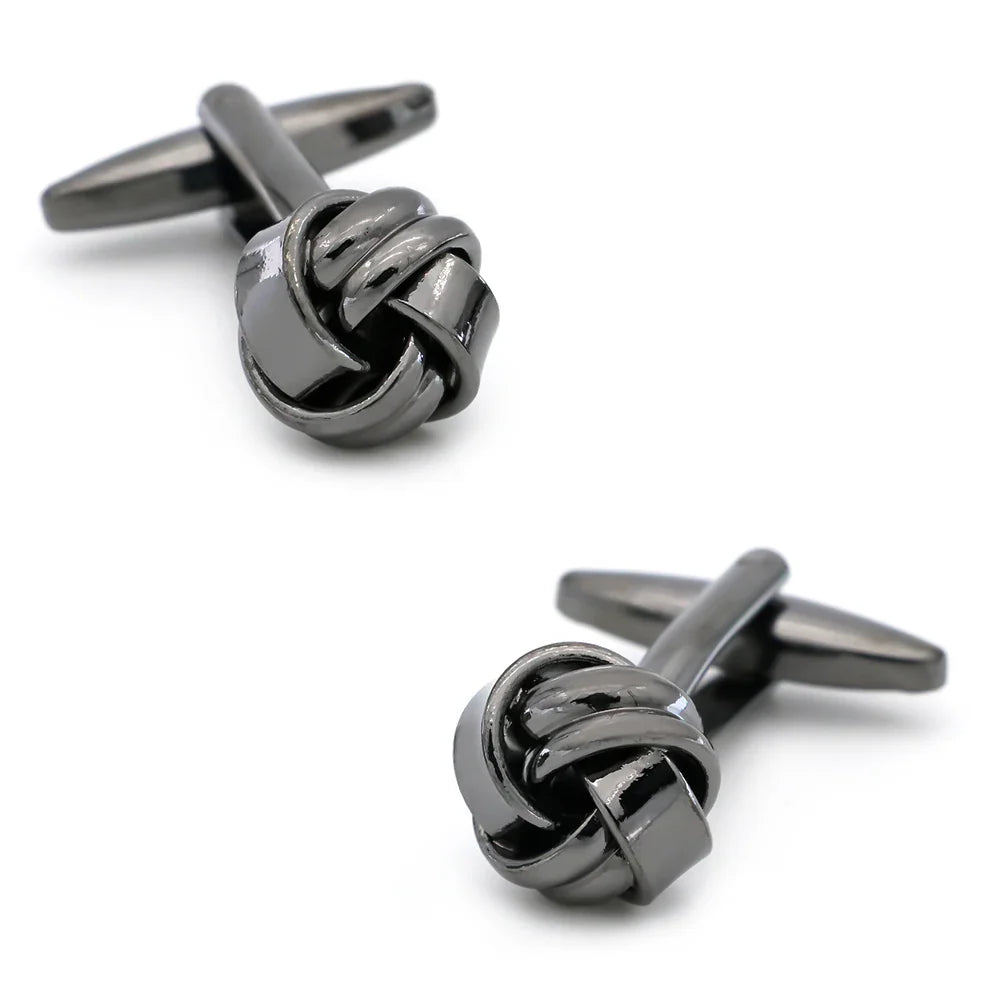 iGame Fashion Knot Cuff Links Quality Brass Material Woven Ball Design Cufflinks For Wedding  Men