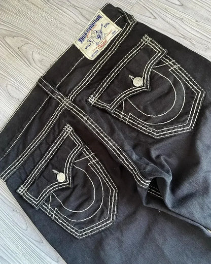High-quality New Jeans Y2K Street Popular Multicolor U Brand Retro Wide-leg Pants Unisex Casual Loose Joker Couple Jeans Pants