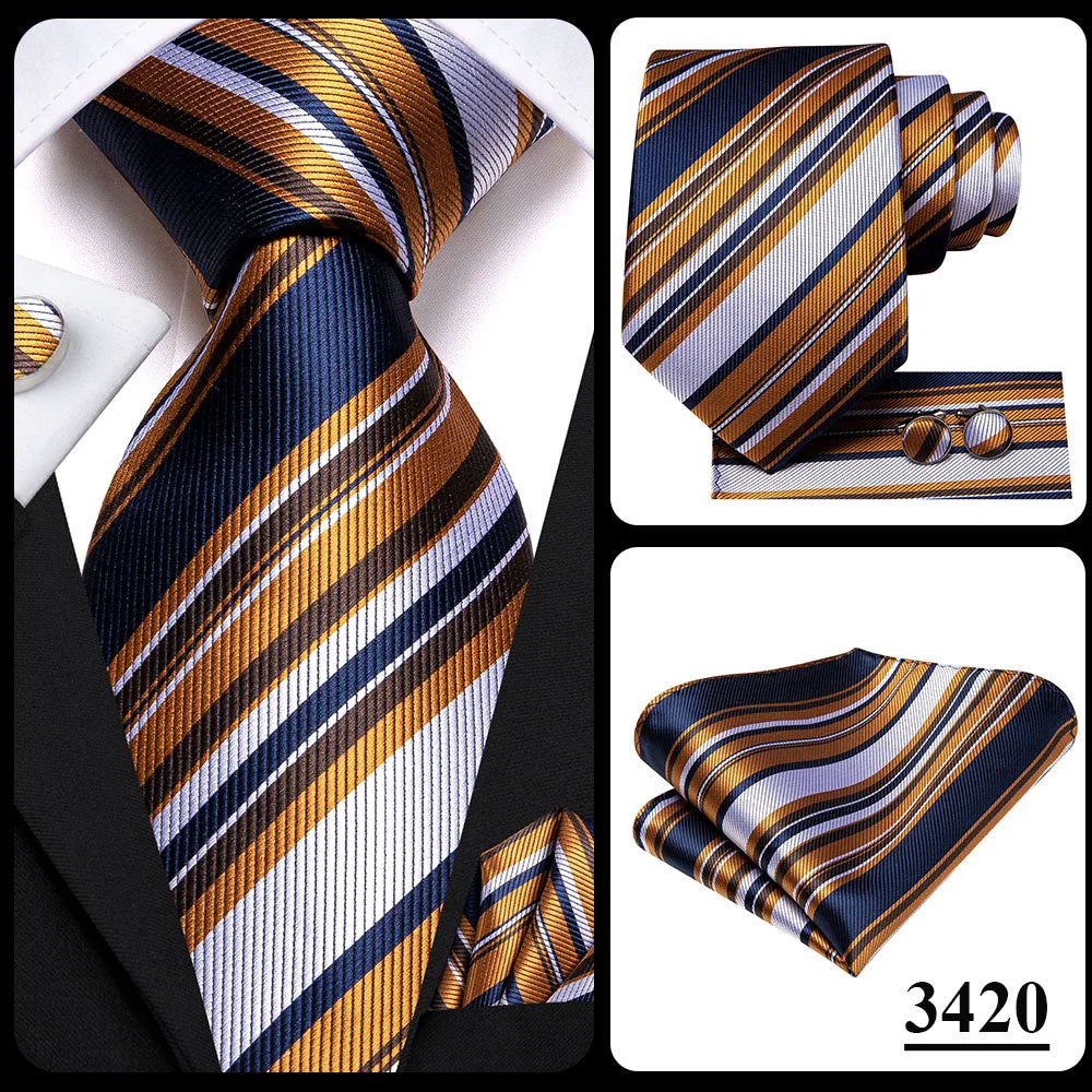 Hi-Tie Blue Business Solid 100% Silk Men's Tie NeckTie 8.5cm Ties for Men Formal Luxury Wedding High Quality Gravata