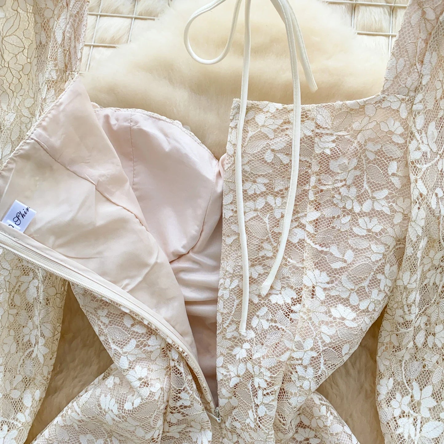 Spring France Elegant Vintage High End Evening Dress Women 3D Flower Lace Hollow Out Party Dress Female Casual Chic Clothing New
