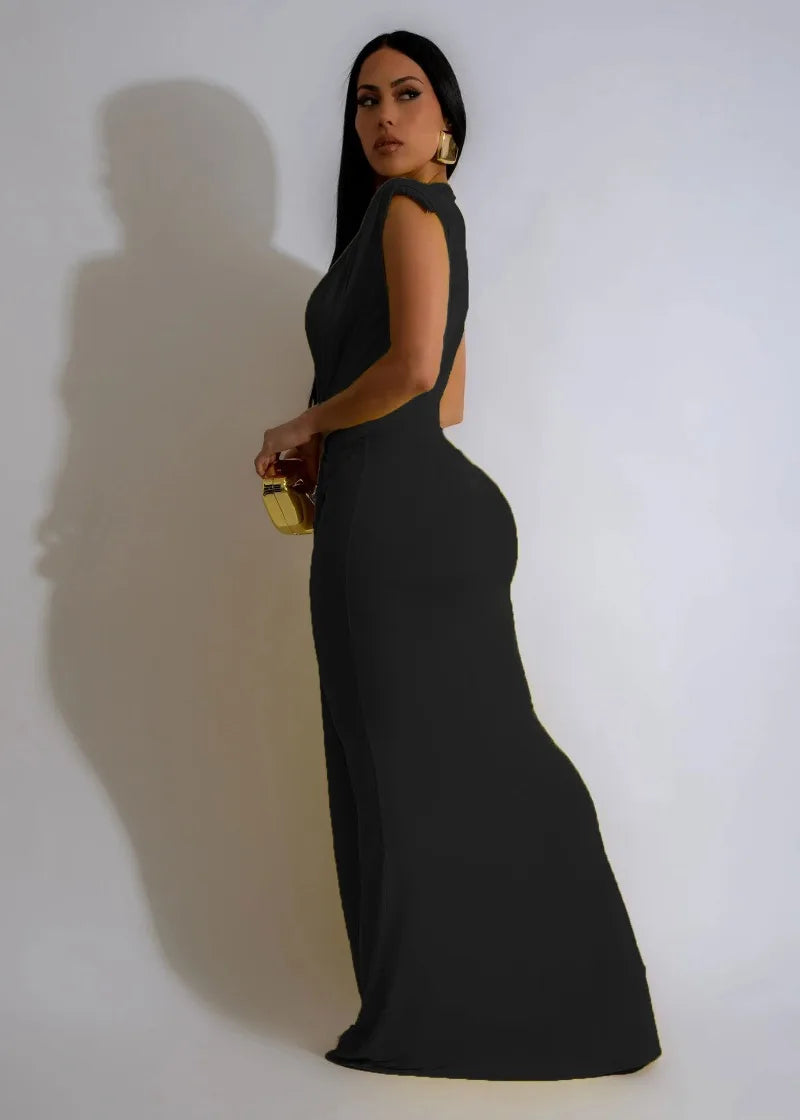 Elegant Bodycon Dresses for Women Sexy Deep V Neck Sleeveless Maxi Dress Mermaid Guest Evening Party Cocktail Long Dress Gown