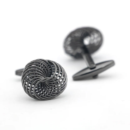 iGame Fashion Knot Cuff Links Quality Brass Material Woven Ball Design Cufflinks For Wedding  Men